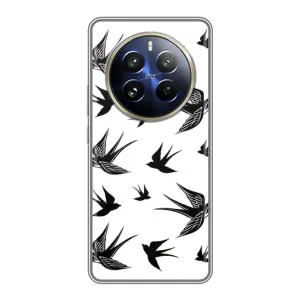 Чехол с птицами на Realme 12 Pro (VPrint) (Ласточки)