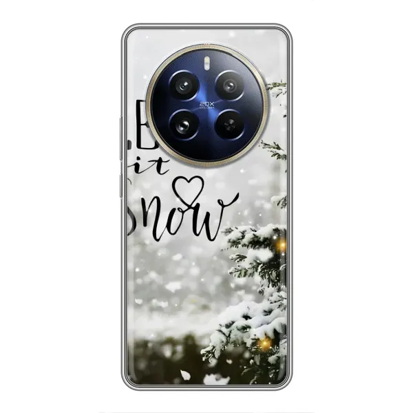 Чехол с принтом «Let it snow» для Realme 12 Pro