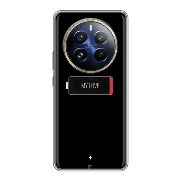 Чехол с принтом «Love battery» для Realme 12 Pro
