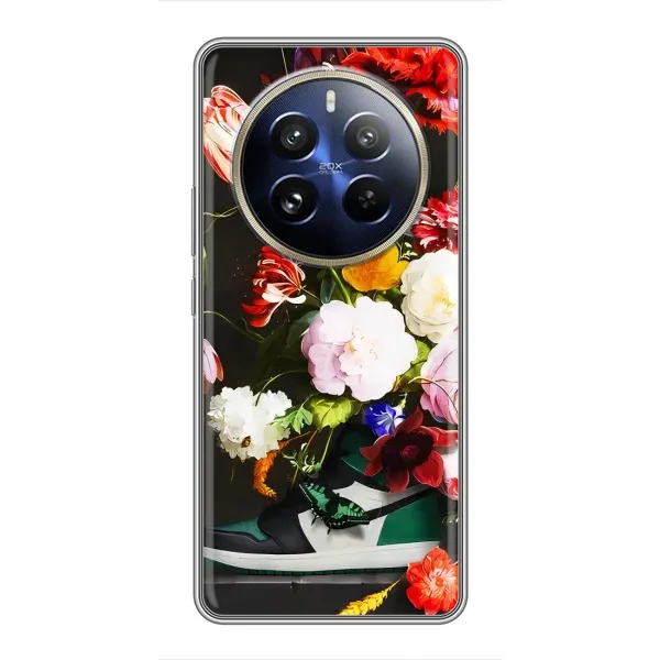 Чохол з принтом «Nike цветы» для Realme 12 Pro