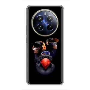 Чехол с Обезьянами Realme 12 Pro - (AlphaPrint) (Три обезьяны)
