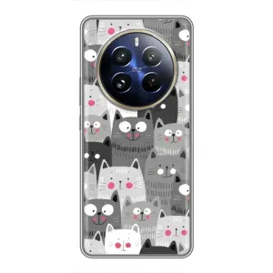 Чехлы с Котиками для Realme 12 Pro (VPrint) (Рисованные котики)