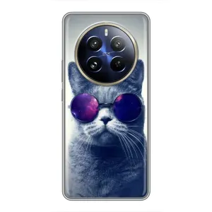 Чехол с принтом для Realme 12 Pro (AlphaPrint) Модные коты (Стильный кот)