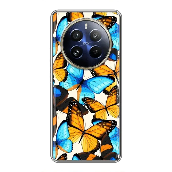 Чехол с принтом «Яркие бабочки» для Realme 12 Pro