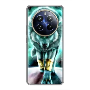 Защитные чехлы для Реалми 12 Про (AlphaPrint) (ХИТ продаж) ВОЛК