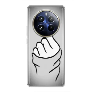 Чохол з принтом для Realme 12 Pro (AlphaPrint - Знак сердечка) (Значок Love)