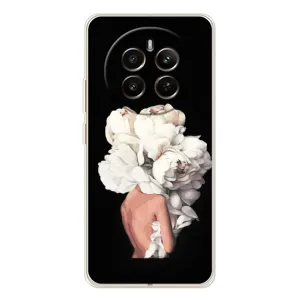 Чехлы (ART) Цветы на RealMe 12 (VPrint) (Білі квіти)