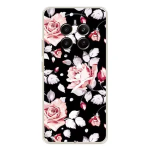 Чохли з квітами для RealMe 12 (VPrint) (Квіти на чорному)