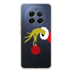 Зимні Чохли для РеаlMe 12 - прозорий фон (Грінч з іграшкою)