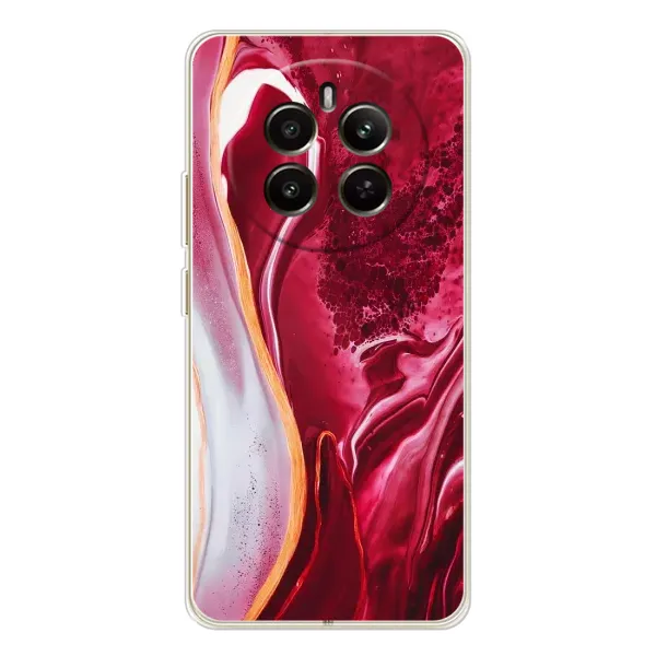 Чохол з принтом «Мрамор червоний» для Realme 12