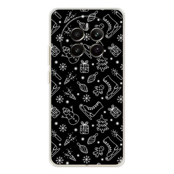 Чехол с принтом «Новогодний фон» для Realme 12