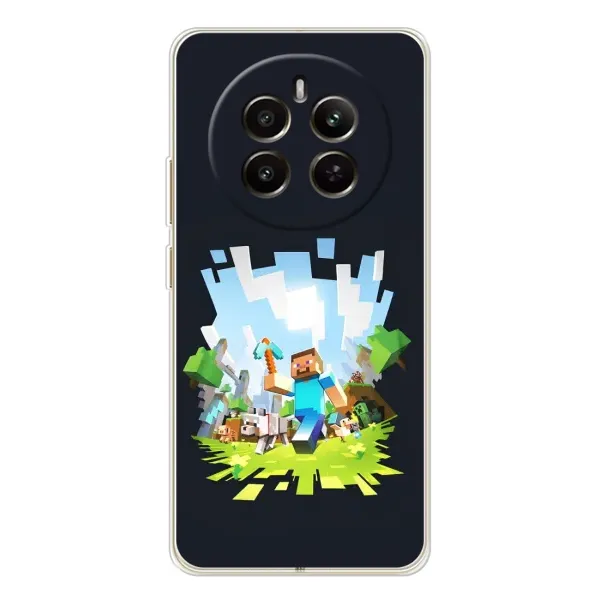 Чохол з принтом «персонажі Minecraft» для Realme 12