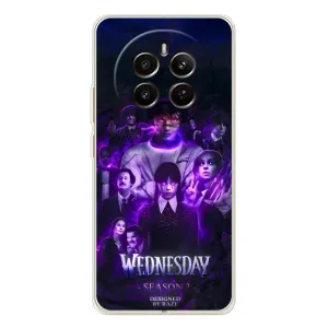 Чехол с дизайном Венздей 2 на RealMe 12 (Фиолетовая магия Уэнздей)