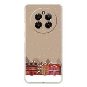 Новорічні, Святкові Чохли для RealMe 12 - 2024 год (Зимове місто)
