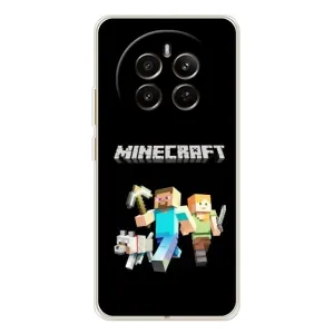 Чехол Майнкрафт на Realme 13 4G (AlphaPrint) Minecraft (герои Minecraft)