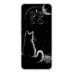 Чохол з принтом для Realme 13 4G (AlphaPrint) Модні коти (Котик і місяць)