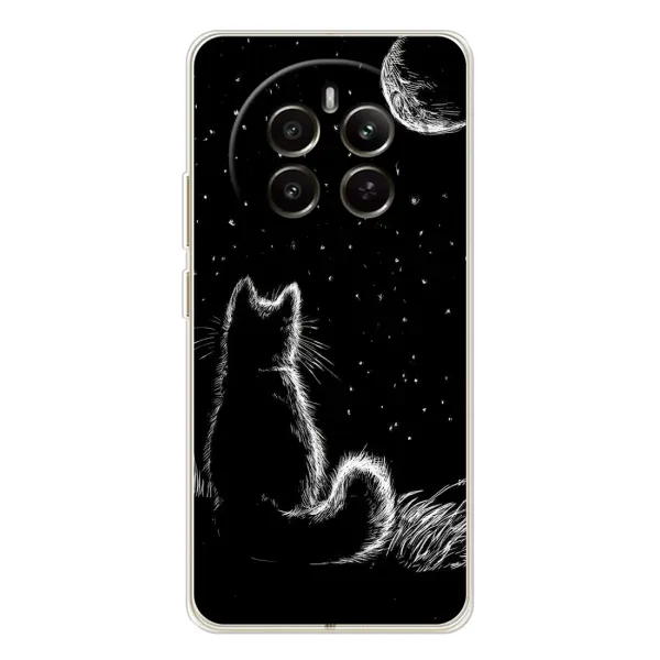 Чехол с принтом «Котик и луна» для Realme 13 4G