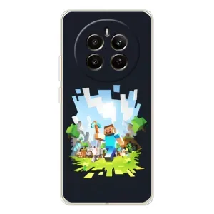 Чехол Майнкрафт на Realme 13 4G (AlphaPrint) Minecraft (персонажи Minecraft)