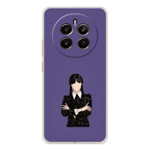 Чохли Венсдей на Realme 13 4G Уенсдей (AlphaPrint) (Венздей у чорному)