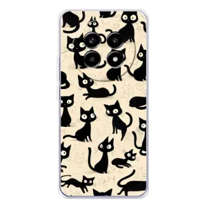 Чехол с рисунком кот на Realme 13 Pro Plus (Черные коты)