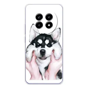 Чехлы с собаками для Realme 13 Pro Plus (VPrint) (Довольный Хаски)