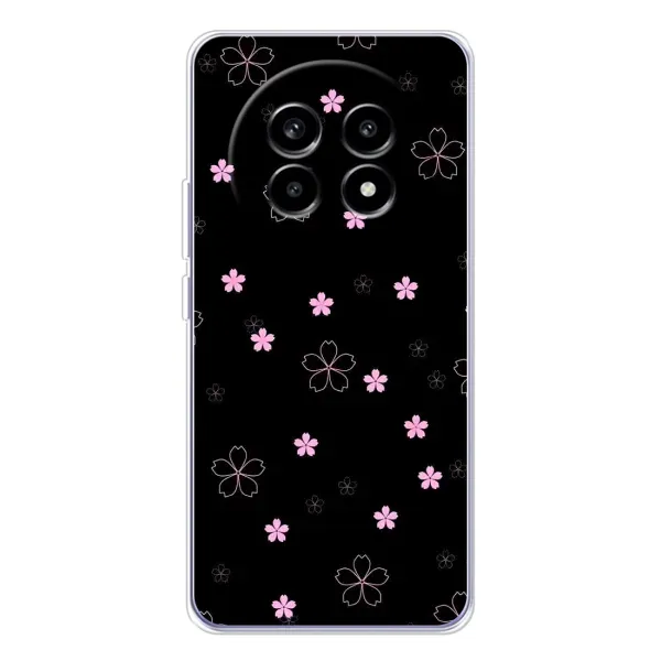 Чохол з принтом «Рожеві квіти на чорному» для Realme 13 Pro Plus Чохол з принтом «Рожеві квіти на чорному» для Realme 13 Pro Plus