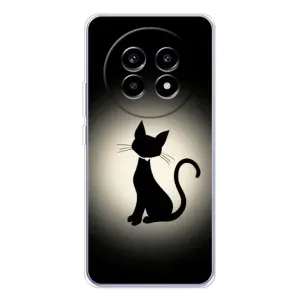 Чехол с принтом для Realme 13 Pro Plus (AlphaPrint) Модные коты (Силуэт котика)