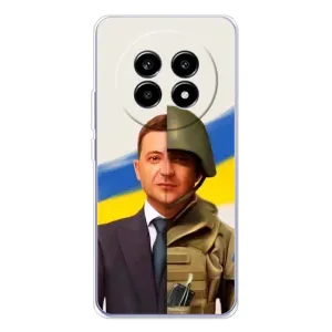 Чехол для Realme 13 Pro Plus (AlphaPrint - с принтом Зеленского) (Зеленский солдат)