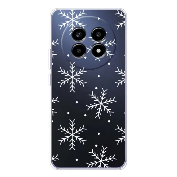 Чехол с принтом «Белые снежинки» для Realme 13 Pro