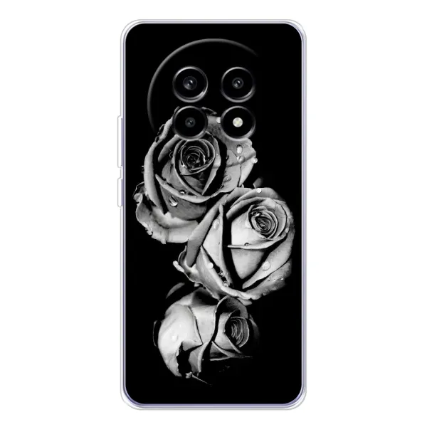 Чехол с принтом «Черная роза» для Realme 13 Pro