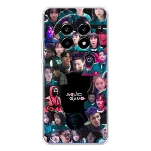 Чехол Гра в кальмара для Realme 13 Pro (Коллаж Игра кальмара)