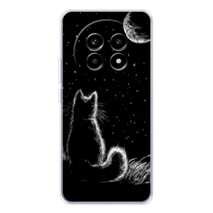 Чохол з принтом для Realme 13 Pro (AlphaPrint) Модні коти (Котик і місяць)