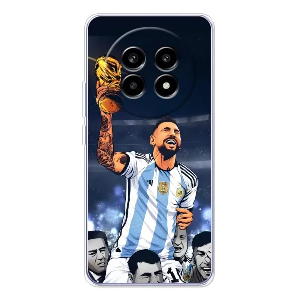 Чехол с принтом «Месси с кубком» для Realme 13 Pro