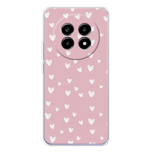 Чехол с принтом «Сердечки на розовом» для Realme 13 Pro