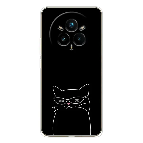 Чехол с принтом «Равнодушный кот» для Realme 14 Pro 5G