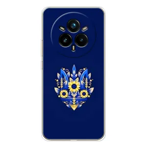 Чохли для Realme 14 Pro 5G Укр. Символіка (AlphaPrint) (Квітковий Герб)