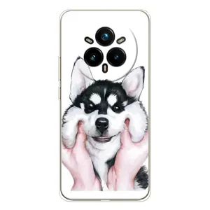 Чехлы с собаками для Realme 14 Pro 5G (VPrint) (Довольный Хаски)