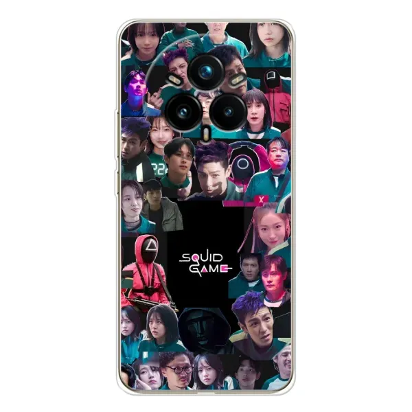Чехол с принтом «Коллаж Игра кальмара» для Realme 14 Pro 5G Чехол с принтом «Коллаж Игра кальмара» для Realme 14 Pro 5G