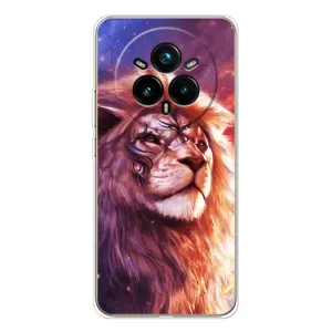Чехол со Львом для Realme 14 Pro 5G (VPrint) (Красочный Лев)