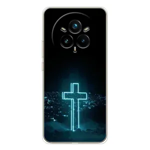 Християнські Чохли для Realme 14 Pro 5G (AlphaPrint) (Хрест і місто)