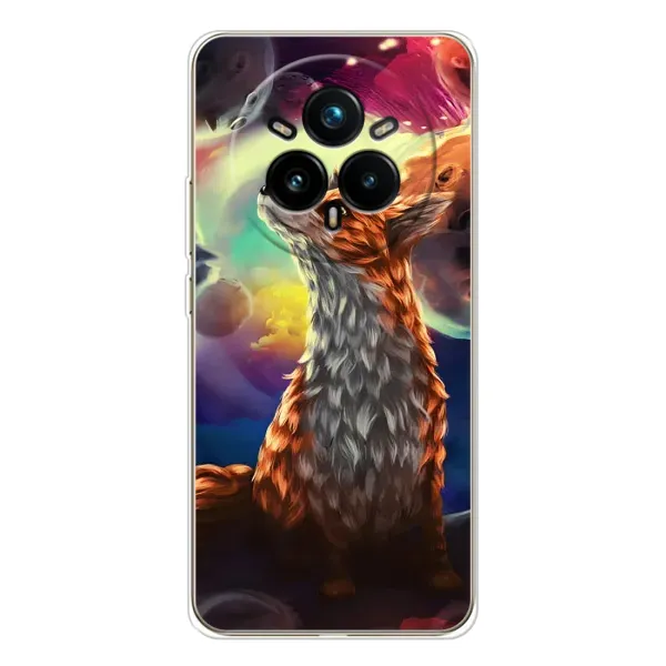 Чехол с принтом «Лисица в космосе» для Realme 14 Pro 5G