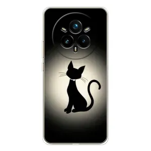 Чехол с принтом для Realme 14 Pro 5G (AlphaPrint) Модные коты (Силуэт котика)