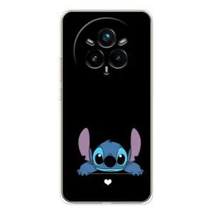 Чехол с принтом Стич на Realme 14 Pro 5G (Стич на черном)
