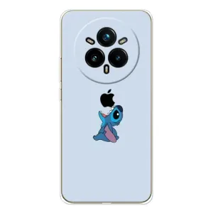 Чехол с принтом Стич на Realme 14 Pro 5G (Stitch apple)