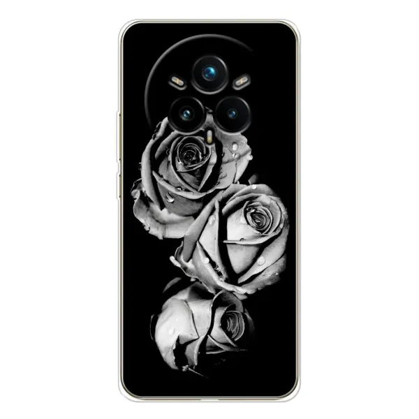 Чохол з принтом «Чорна троянда» для Realme 14 Pro Plus
