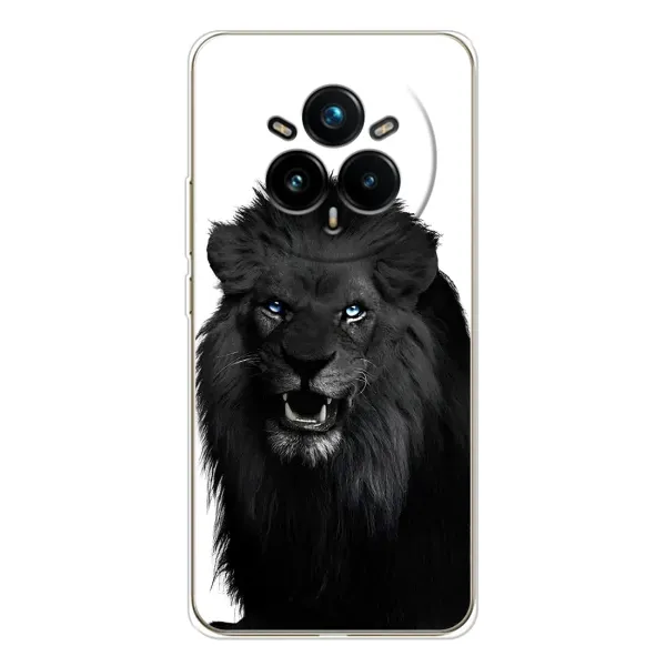 Чохол з принтом «Чорний ЛЕВ» для Realme 14 Pro Plus