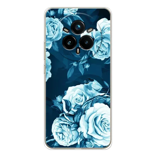 Чехол с принтом «Голубые Бутоны» для Realme 14 Pro Plus Чехол с принтом «Голубые Бутоны» для Realme 14 Pro Plus