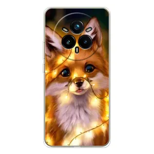 Чохли з картинкою Лисичка для Realme 14 Pro Plus (VPrint) (Лисичка в гірляндах)