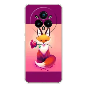 Чохли з картинкою Лисичка для Realme 14 Pro Plus (VPrint) (Лиса з трояндою)