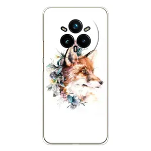 Чохли з картинкою Лисичка для Realme 14 Pro Plus (VPrint) (Лиса в квітах)